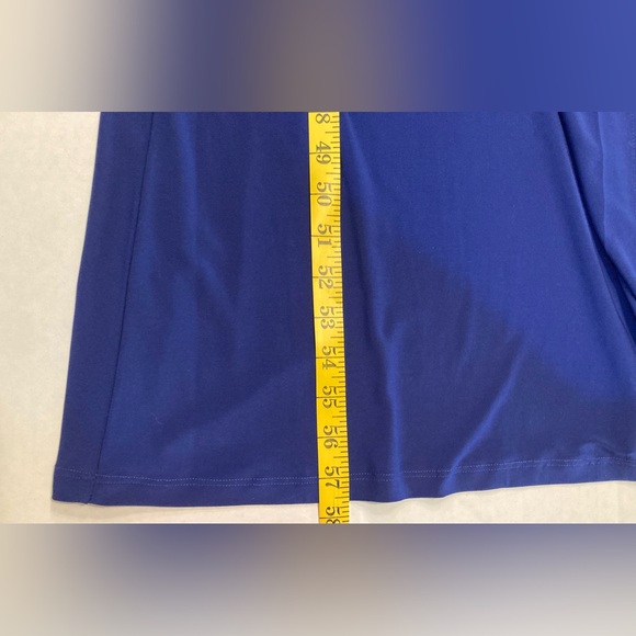 Vince Camuto EUC Size 4 Long-Sleeve Embellished Faux-Wrap Gown in Royal Blue - Picture 12 of 13